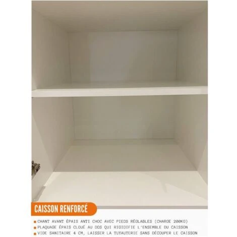 Casserolier Bellissi Chene L 90 Cm Type De Poignee: Porte Avec Poignée Apparente - Couleur: Décor Chêne Naturel 6 Casserolier Bellissi Chene L 90 Cm Type De Poignee: Porte Avec Poignée Apparente - Couleur: Décor Chêne Naturel – Image 4