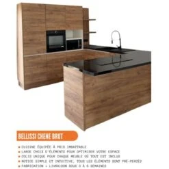 Casserolier Bellissi Chene L 90 Cm Type De Poignee: Porte Avec Poignée Apparente - Couleur: Décor Chêne Brut -VIDAXL || Bosch || Whirlpool Soldes 53641769 4