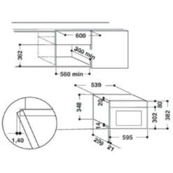 Micro-ondes Encastrable 22l 750w Inox - Hotpoint - Mn212ixha -VIDAXL || Bosch || Whirlpool Soldes 54089028 2