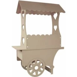 KuKoo Chariot Présentoir De Friandises, Porte Bonbons Et Cadeaux D’Invités De Mariage, Stand à Friandises Pour Les Fêtes D’Anniversaire Et Autre Evènements, Chariot Personnalisable En Planche MDF De 1 -VIDAXL || Bosch || Whirlpool Soldes 54459674 4