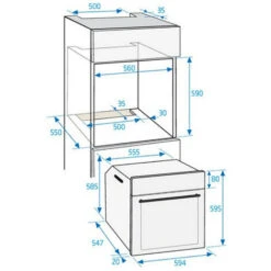 Four Intégrable Multifonction 80l 60cm A Pyrolyse Inox/noir - Beko - Bvm35400xps -VIDAXL || Bosch || Whirlpool Soldes 54972311 4