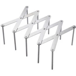 1 Pièce Support Pour Couvercles En Acier Inoxydable, Ustensile De Cuisine Organisateur, Support Désign Et Ajustable Pour Ranger Casserole Couvercles En Verre Egouttoir，argent，Irisfr