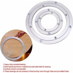 Plateau Tournant Pivotant, Roulement De Plateau Tournant En Alliage D'aluminium, Table De Salle à Manger Ronde à Roulement Pivotant Robuste (4 ) 11 Plateau Tournant Pivotant, Roulement De Plateau Tournant En Alliage D'aluminium, Table De Salle à Manger Ronde à Roulement Pivotant Robuste (4 ) -VIDAXL || Bosch || Whirlpool Soldes 56628399 5