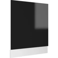 INLIFE Panneau De Lave-vaisselle Noir Brillant 59,5x3x67 Cm Agglom¨r¨