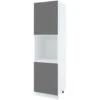 Colonne De Cuisine Pour Four Encastrable Lovia Gris Mat 2 Portes L 60 Cm Type De Façade: Porte Avec Poignée Intégrée -VIDAXL || Bosch || Whirlpool Soldes 56840139 1