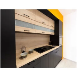 Casserolier Lovia Noir Mat L 90 Cm Type De Façade: Porte Avec Poignée Apparente -VIDAXL || Bosch || Whirlpool Soldes 56840161 3