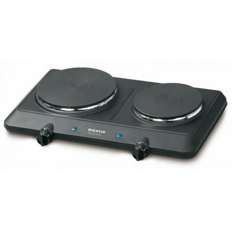 Réchaud électrique 2 Feux 2250w - Taurus White And Brown - Volcano Duo 3 Réchaud électrique 2 Feux 2250w - Taurus White And Brown - Volcano Duo