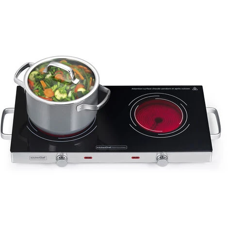 Réchaud Vitroceramique 2 Feux 2800w - Kitchen Chef - Kcppv2800 5 Réchaud Vitroceramique 2 Feux 2800w - Kitchen Chef - Kcppv2800 – Image 3