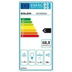 Hotte Visière 500m³/h GLEM 60cm, GHC 640 WH -VIDAXL || Bosch || Whirlpool Soldes 57924553 3