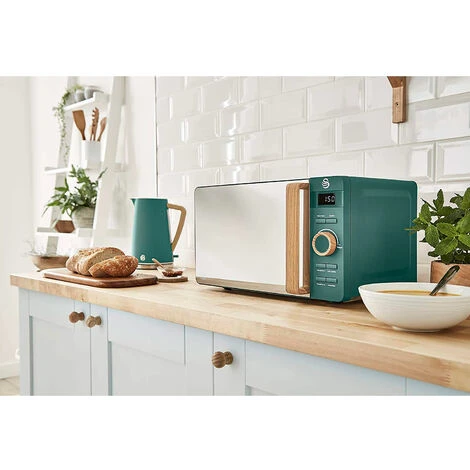 SWAN SM22036GRENEU Micro-ondes Digital 20L Design Moderne Nordic 800W Vert 4 SWAN SM22036GRENEU Micro-ondes Digital 20L Design Moderne Nordic 800W Vert – Image 2