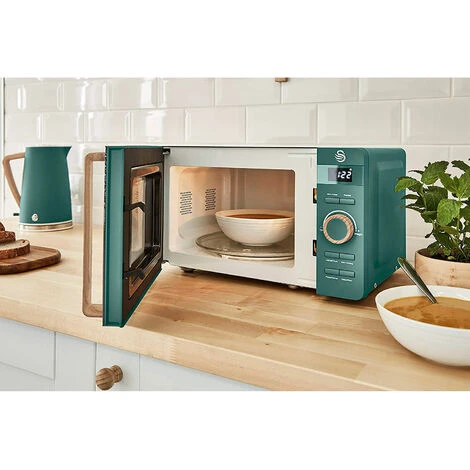 SWAN SM22036GRENEU Micro-ondes Digital 20L Design Moderne Nordic 800W Vert 6 SWAN SM22036GRENEU Micro-ondes Digital 20L Design Moderne Nordic 800W Vert – Image 4