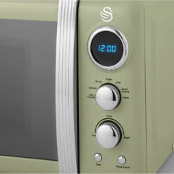 SWAN SM22030GN Retro Micro-ondes Numérique 20L, 5 Niveaux Puissance, Décongélation, Minuterie 800W Vert -VIDAXL || Bosch || Whirlpool Soldes 58536212 5