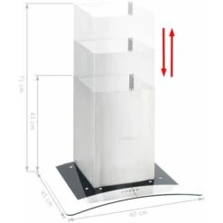 Nova Capuche En Aspirant Avec Un Mur En Acier Inoxydable Et Un Verre De Différentes Tailles Taille : 60 Cm -VIDAXL || Bosch || Whirlpool Soldes 59995874 4