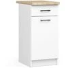 Meuble De Cuisine Bas, Armoire De Cuisine AKORD S40 OLIWIA Modulable, Blanc 40 Cm 1 Porte 1 Tiroir Façade Blanche 2 étagères 40x46x85 Cm 2 Meuble De Cuisine Bas, Armoire De Cuisine AKORD S40 OLIWIA Modulable, Blanc 40 Cm 1 Porte 1 Tiroir Façade Blanche 2 étagères 40x46x85 Cm -VIDAXL || Bosch || Whirlpool Soldes 60055185 1