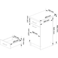 Meuble De Cuisine Bas, Armoire De Cuisine AKORD S40 OLIWIA Modulable, Blanc 40 Cm 1 Porte 1 Tiroir Façade Blanche 2 étagères 40x46x85 Cm 9 Meuble De Cuisine Bas, Armoire De Cuisine AKORD S40 OLIWIA Modulable, Blanc 40 Cm 1 Porte 1 Tiroir Façade Blanche 2 étagères 40x46x85 Cm -VIDAXL || Bosch || Whirlpool Soldes 60055185 3