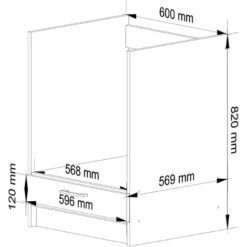Meuble De Cuisine Bas AKORD S60, à Four, OLIWIA Modulable Blanc 60 Cm 1 Porte Couleur Chêne Sonoma 1 étagère 60x55x82 Cm -VIDAXL || Bosch || Whirlpool Soldes 60055229 3