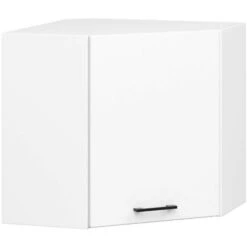 Armoire De Cuisine AKORD D'angle W60 Accr. Au Mur OLIWIA Modulable, Blanc 60 Cm 1 Porte Façade Blanche 2 étagères 60x30x58 Cm