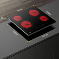 Table De Cuisson, Gasland Chef CH60BF Vitrocéramique 60cm 4 Foyers 6000W- Plaques (Intégré, Verre-céramique, Noir, Toucher, Devant) -VIDAXL || Bosch || Whirlpool Soldes 61088660 5