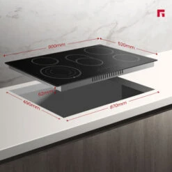 Plaque De Cuisson électrique En Céramique Intégrée 5 Foyers, 8500 W Avec Zone Triple & Ovale 90cm Gasland Chef CH90BF -VIDAXL || Bosch || Whirlpool Soldes 61088662 4