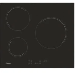 CANDY CH63CT - Plaque De Cuisson Vitrocéramique - 5500W - 3 Foyers - Noir