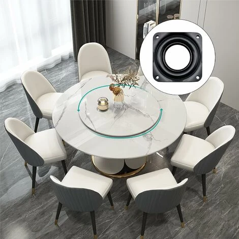 DENUOTOP 4 Pièces Lazy Plaque Pivotante Métal Plateau Tournant Support Rotatif à 360 Degrés, Pivotante à Roulement à Billes Porteurs Pour Table Chaise Télévision Canapé Chaise 7 DENUOTOP 4 Pièces Lazy Plaque Pivotante Métal Plateau Tournant Support Rotatif à 360 Degrés, Pivotante à Roulement à Billes Porteurs Pour Table Chaise Télévision Canapé Chaise – Image 5