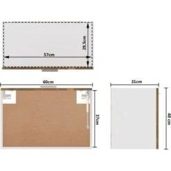 Armoire Suspendue Chêne Fumé 60x31x40 Cm Bois D'ingénierie VidaXL -VIDAXL || Bosch || Whirlpool Soldes 63964657 3