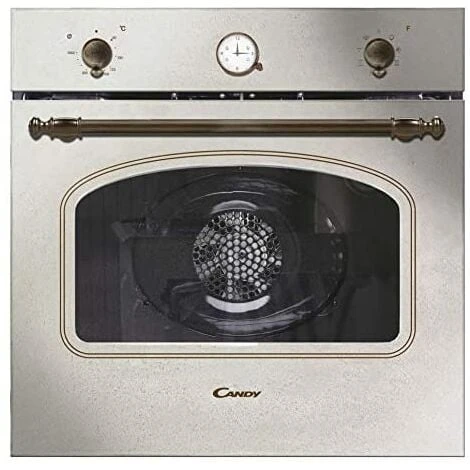 Candy Classic FCC604AV/E, Four Multifonction, 65L, Ventilateur De Refroidissement, 8 Fonctions, Horloge Analogique Et Commandes Anciennes, Porte En Verre Double, Classe A+, Ivoire Et Or 3 Candy Classic FCC604AV/E, Four Multifonction, 65L, Ventilateur De Refroidissement, 8 Fonctions, Horloge Analogique Et Commandes Anciennes, Porte En Verre Double, Classe A+, Ivoire Et Or
