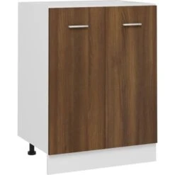 Armoire De Plancher Chêne Marron 60x46x81,5cm Bois D'ingénierie VidaXL