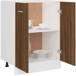 Armoire De Plancher Chêne Marron 60x46x81,5cm Bois D'ingénierie VidaXL -VIDAXL || Bosch || Whirlpool Soldes 64876736 4