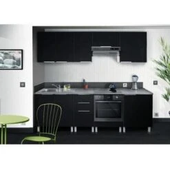 Berlenus CF6BN Meuble Bas De Cuisine Four Noir Haute Brillance 60 Cm -VIDAXL || Bosch || Whirlpool Soldes 68780811 3