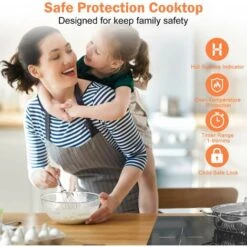 Karinear Plaque Induction 3 Foyer, Plaque De Cuisson Induction Encastrable, Plaque à Induction Avec Commande Tactile, Fonction Boost, Minuteur, Verrouillage D'enfant, Fil Dur, Pas De Prise, 5200W, Noi -VIDAXL || Bosch || Whirlpool Soldes 68954308 4