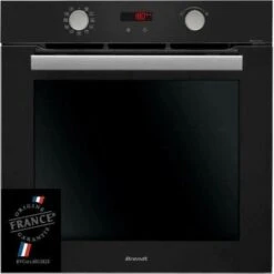Four Encastrable Pyrolyse BRANDT BXP5559B - Noir - Multifonction - Porte Froide - 67l