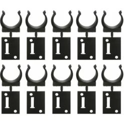 10x Clip De Plinthe Avec Base à Visser En Plastique Noir Ø 28mm Pied Meuble Cuisine Salle De Bain Fixation