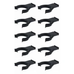 10x Clip De Plinthe Avec Base à Tenon En Plastique Noir Ø 34mm Pied Meuble Cuisine Salle De Bain Fixation
