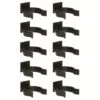 10x Clip De Plinthe à Tenon En Plastique Noir Ø 28mm Pied Meuble Cuisine Salle De Bain Fixation