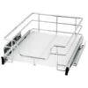 Panier En Treillis Métallique Argenté 1 Pcs Panier De Rangement à Tiroir Coulissant (avec Guide De 41 Cm Monté Sur Le Côté Du Meuble) -VIDAXL || Bosch || Whirlpool Soldes 70969545 1