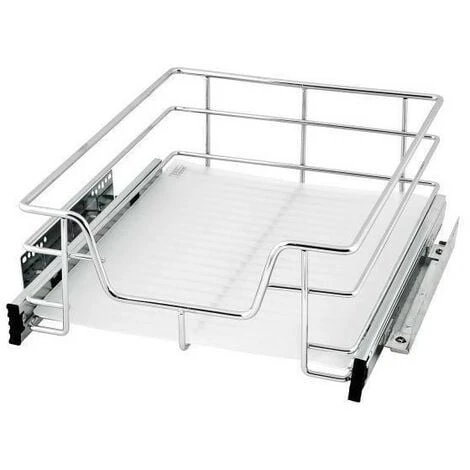 Panier En Treillis Métallique Argenté 1 Pcs Panier De Rangement à Tiroir Coulissant (avec Guide De 41 Cm Monté Sur Le Côté Du Meuble) 3 Panier En Treillis Métallique Argenté 1 Pcs Panier De Rangement à Tiroir Coulissant (avec Guide De 41 Cm Monté Sur Le Côté Du Meuble)