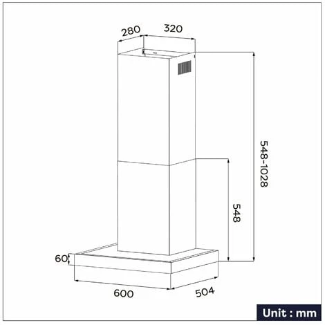 CIARRA CD6102B Hotte Murale Tactile 60cm 650m3/h 4 Vitesses Booster Eclairage Dimmable LED Affichage Noir 7 CIARRA CD6102B Hotte Murale Tactile 60cm 650m3/h 4 Vitesses Booster Eclairage Dimmable LED Affichage Noir – Image 5