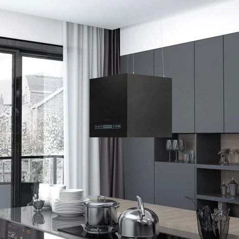 Hommoo Hotte Suspendue à LCD Tactile 37 Cm Acier Enduit De Poudre 3 Hommoo Hotte Suspendue à LCD Tactile 37 Cm Acier Enduit De Poudre