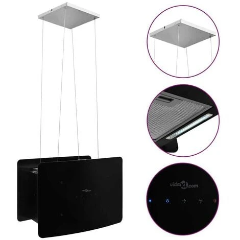 Hommoo Hotte Suspendue à LCD Tactile Verre Trempé 4 Hommoo Hotte Suspendue à LCD Tactile Verre Trempé – Image 2