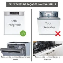 Façade Pour Lave-vaisselle Semi Intégrable Bellissi Chene L 45 Cm Couleur: Décor Chêne Brut -VIDAXL || Bosch || Whirlpool Soldes 71585966 3