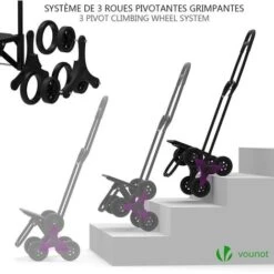 Chariot De Courses Pliable Monte Escalier Bleu -VIDAXL || Bosch || Whirlpool Soldes 72634944 4