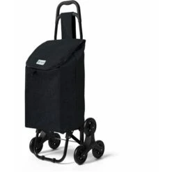 Chariot De Courses Pliable Monte Escalier Style Oxford Noir