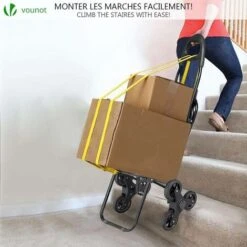 Chariot De Course Pliable Avec Sac Isotherme Monte Escalier Noir -VIDAXL || Bosch || Whirlpool Soldes 72635038 5