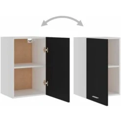 Armoire Suspendue Noir 39,5x31x60 Cm Aggloméré -VIDAXL || Bosch || Whirlpool Soldes 73772403 5