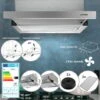 Jago® Hotte Aspirante - Extractible, Murale/Encastrable, 60 Cm, 2 Vitesses, 300 M³/h, Évacuation / Recirculation, LED, 2 Filtres à Graisses, Acier Inoxydable - Hotte De Cuisine Télescopique -VIDAXL || Bosch || Whirlpool Soldes 74549738 1