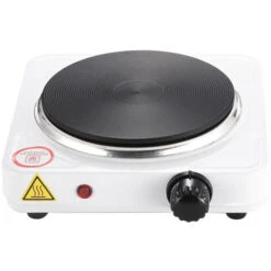 Jago® Plaque De Cuisson - Portable, 1000 W, Brûleur : Fonte, Ø 15.5 Cm, En Acier, Blanc - Plaque Chauffante Électrique, Réchaud, Table De Cuisson -VIDAXL || Bosch || Whirlpool Soldes 74549898 4