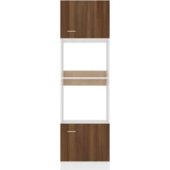Armoire à Micro-ondes Chêne Marron 60x57x207 Cm VidaXL -VIDAXL || Bosch || Whirlpool Soldes 74850181 5