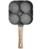 4 Trous Manche En Bois Antiadhésif Poêle à Omelette Omelette Pommes De Terre Rissolées Burger Poêle -VIDAXL || Bosch || Whirlpool Soldes 74958431 1