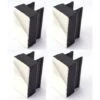 4x Clip De Plinthe En Plastique Noir Adhésif Autocollant 32 X 20mm Pied Meuble Cuisine Salle De Bain Caisson Finition Fixation Support Décoration